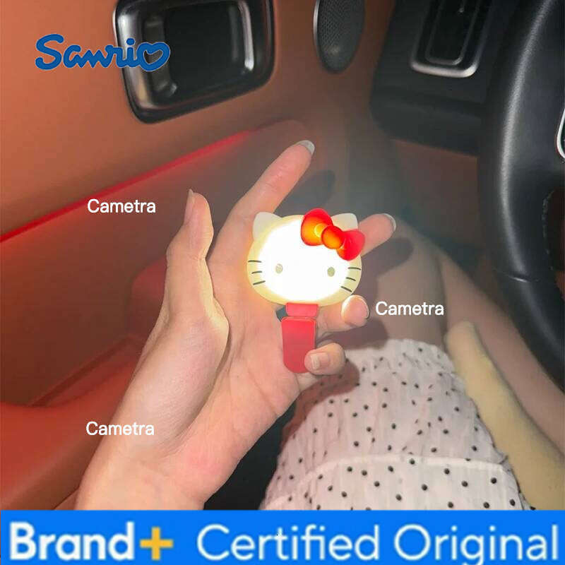 Sanrio Cute Hello Kitty Fill Cartoon Figure Mini Party Luminous Toy Portable Selfie Supplement Light Atmosphere Lights H260128