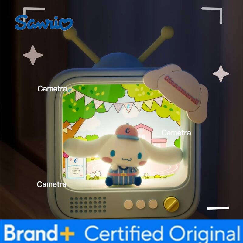 Sanrio kawaii Character TV Channel Series Luminous Night Light Toys Anime Kuromi Cinnamoroll HelloKitty Girls Desktop Ornaments H2601281