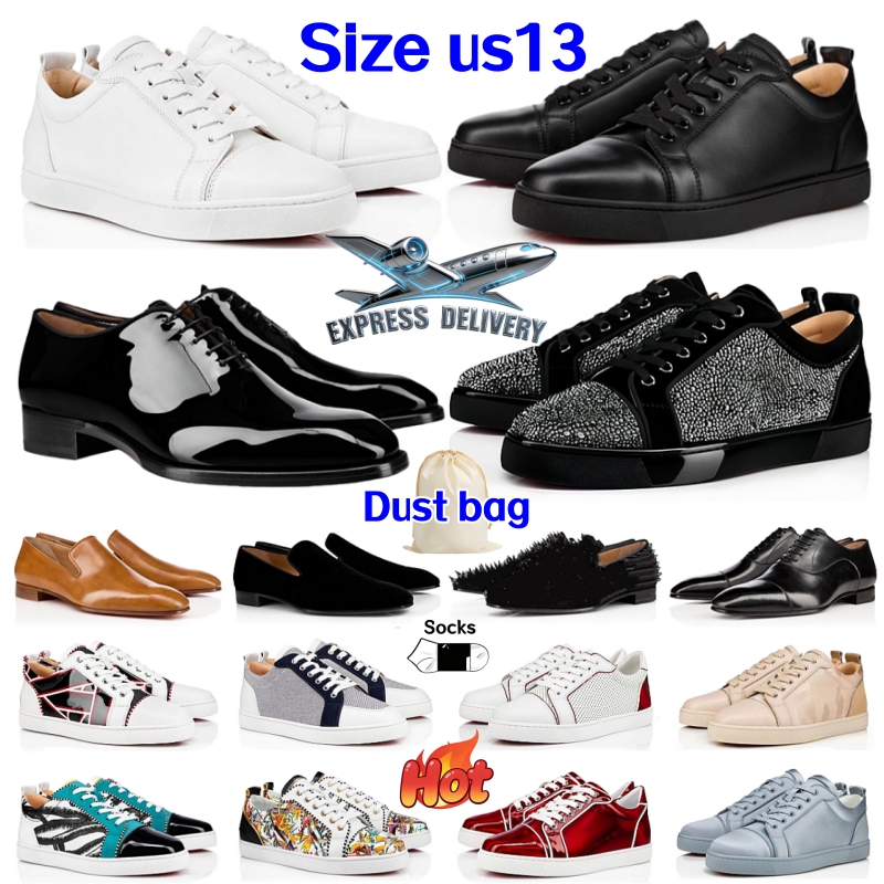 Designer Shoes Red bottom shoes Dress Shoes for Mens Womens Casual Shoes Bottoms Sneakers Glitter Grey Leather Suede Fashion Spikes Luxury Classic Office Trainers