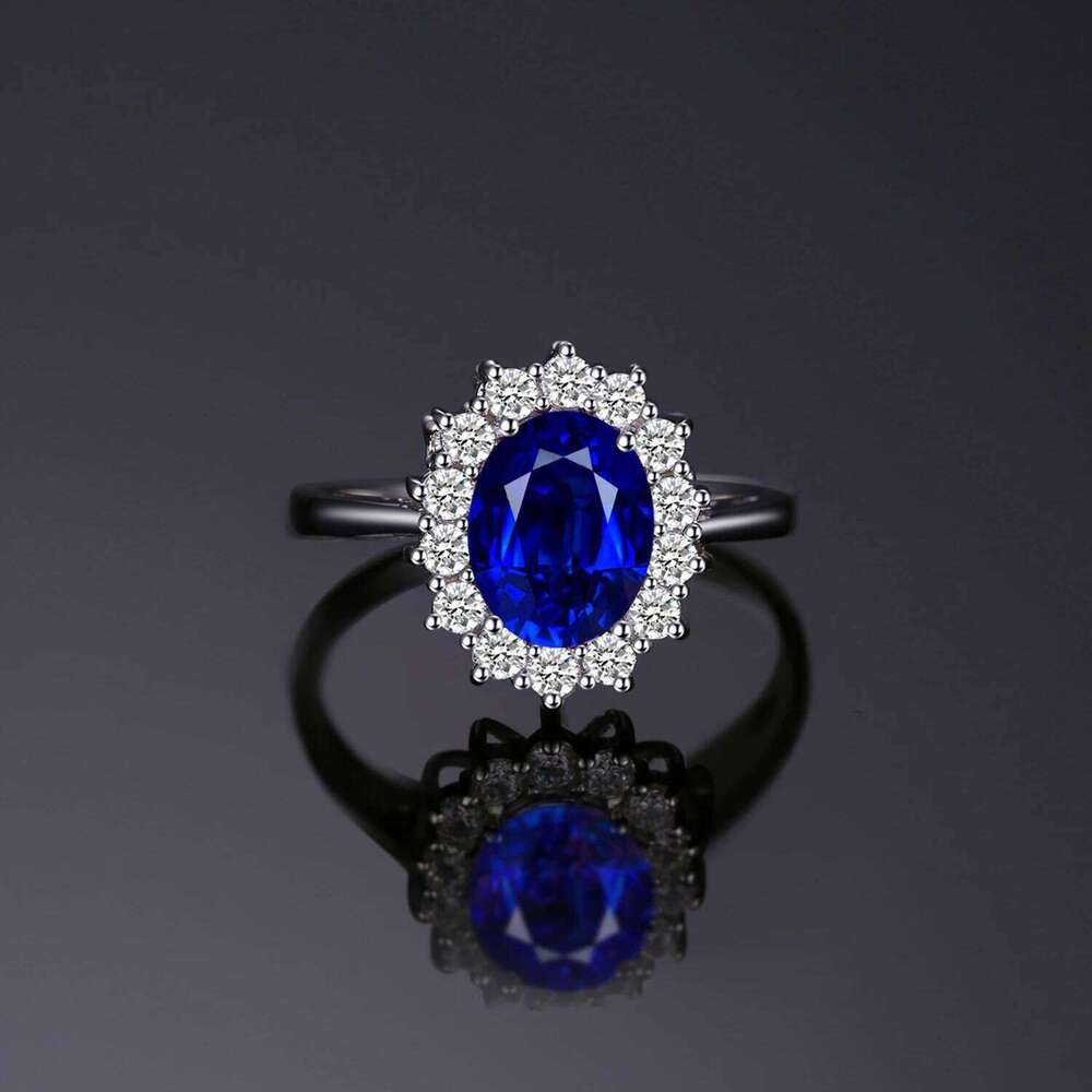 JewelryPalace Princess Diana Created Sapphire 925 Sterling Silver Engagement Ring Ruby Natural Amethyst Citrine Blue Topaz T260512