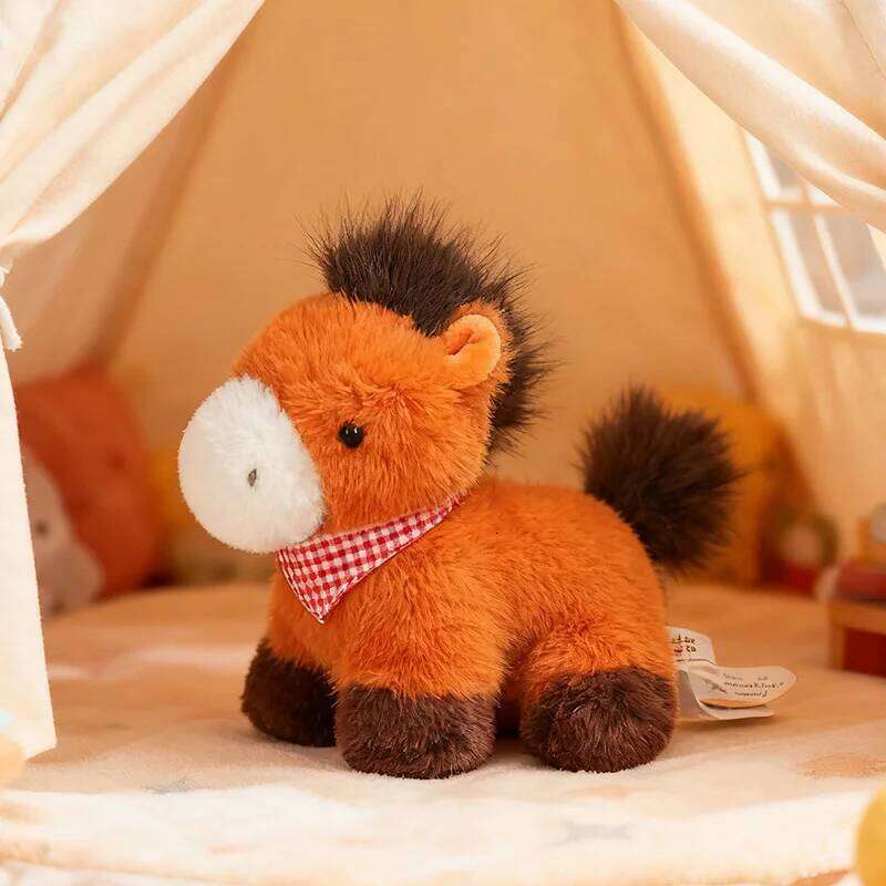 Cute Soft Animals Sanhua Cat Sausage Dog and Pony Simulation Plush Toys for Pet Enthusiasts Birthday Christmas Gifts Y260128