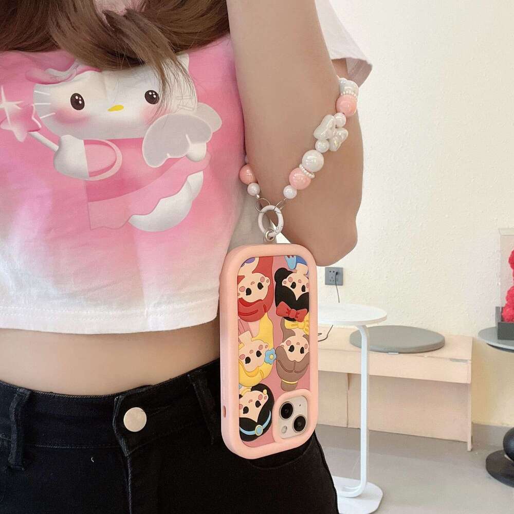iphone11 Cartoon Snow White Apple 13pro Pink Soft Silicone Anti-fall 12 Phone Case 14promax S260128