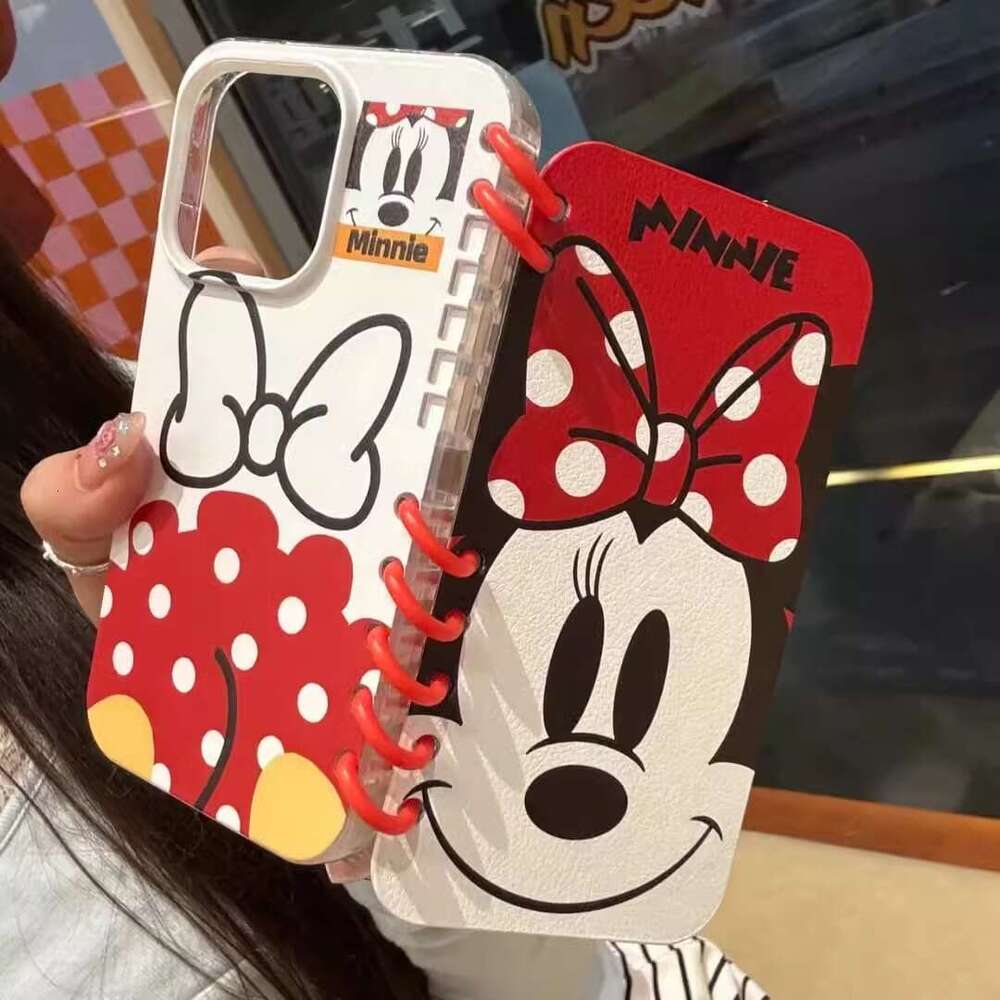 Mickey and Minnie Compatible Apple 16 Pro Max Phone Case iPhone 15 Flip Cover Notebook 14 Book 13 Cartoon S260128