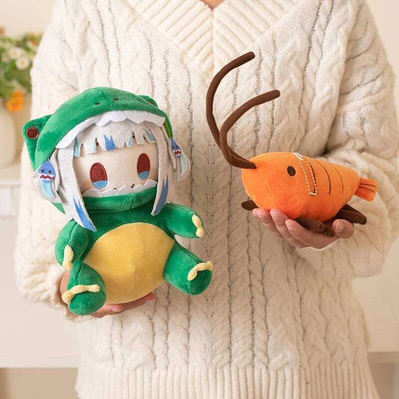 Lovely Ebi-chan Shrimp Hololive Gawr Gura Dino Plush Pendant Creative Cute Doll Birthday Gift Y260128