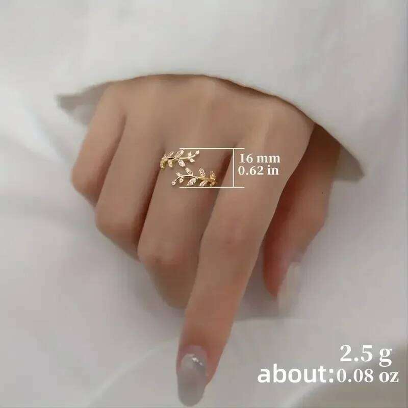 Creative Leaf Branch Shape Rings For Woman Open Adjustable Ring Finger Luxury Wedding Party Girl's Jewelry Anillos XJ260127