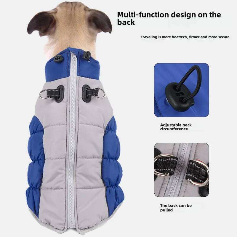 Warm Jacket Waterproof Dog Clothes Winter Pet Costume French Bulldog Coat Labrador Vest For Small Medium Large Dogs XJ260127
