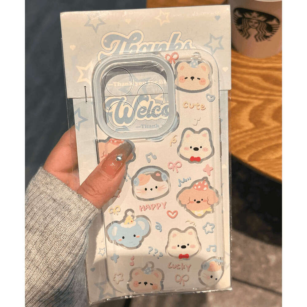 Animal Collection Compatible with Apple 16 Pro Max Phone Case iPhone 15 Design Sense 14 Cute 13 Transparent S260128