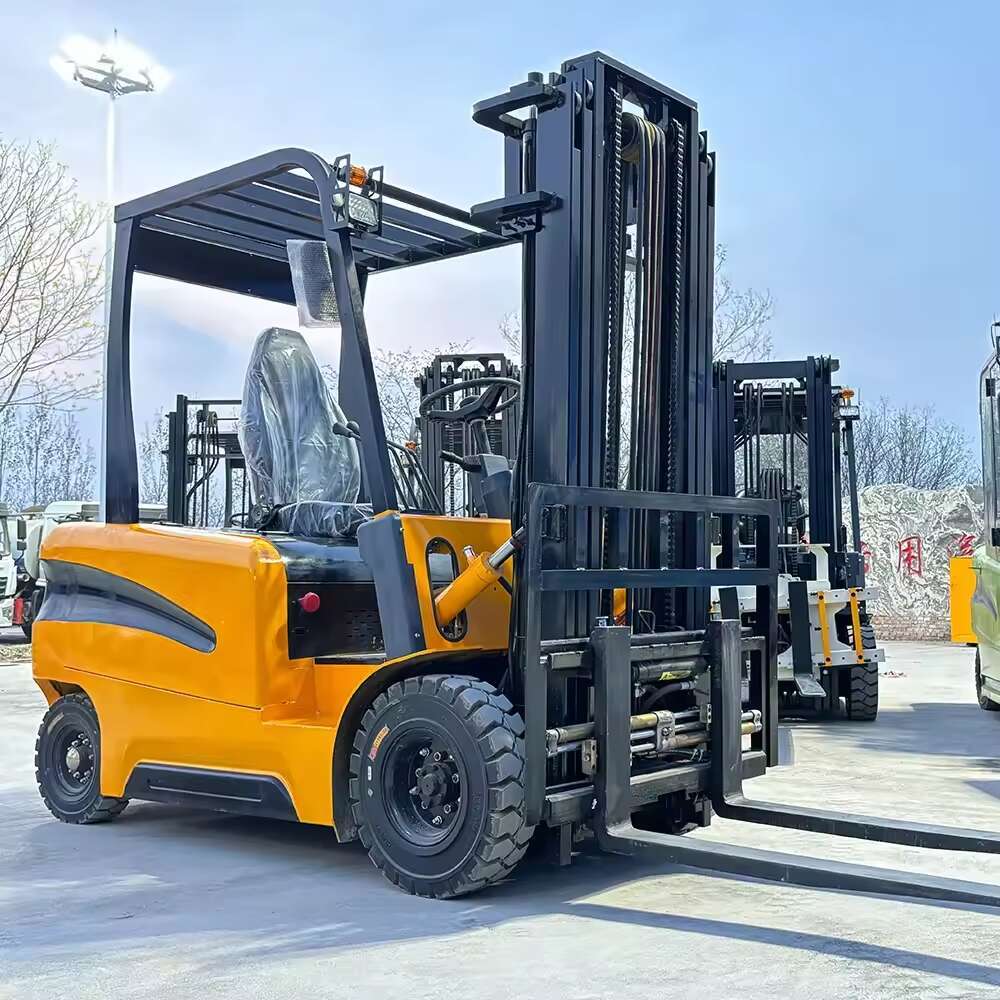 Industrial 4 Wheel Electric Forklift with Tight Turning Radius for Narrow Aisle Pallet Handling and Compact Warehouse Space Optimization