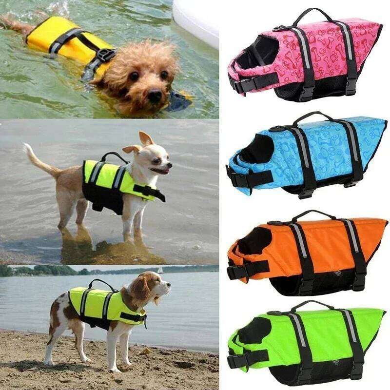 Vest Reflective Summer Pet Clothes Puppy Swimwear Life Jacket Safety Swimming Suit Dog Supplies XJ260127
