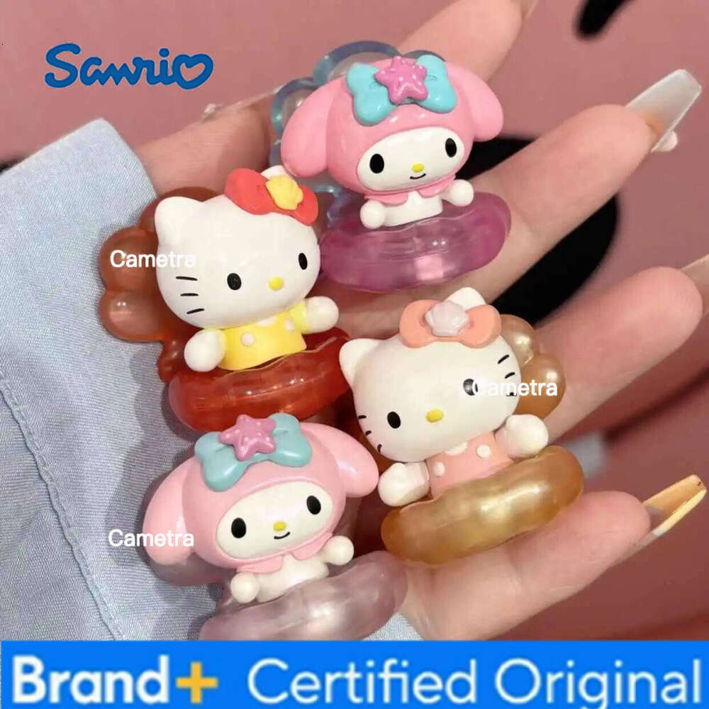 Sanrio Characters Pearl Shell Series Mini Blind Box Anime Doll Kitty Kuromi Cinnamoroll Trendy Play Ornament Children Gifts H260128