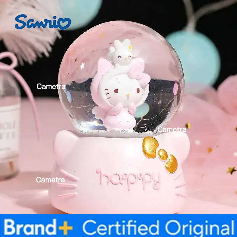 Sanrio Hello Kitty cartoon cute kawaii children's music box lantern crystal ball ornament girlfriend birthday gift wholesale H260128