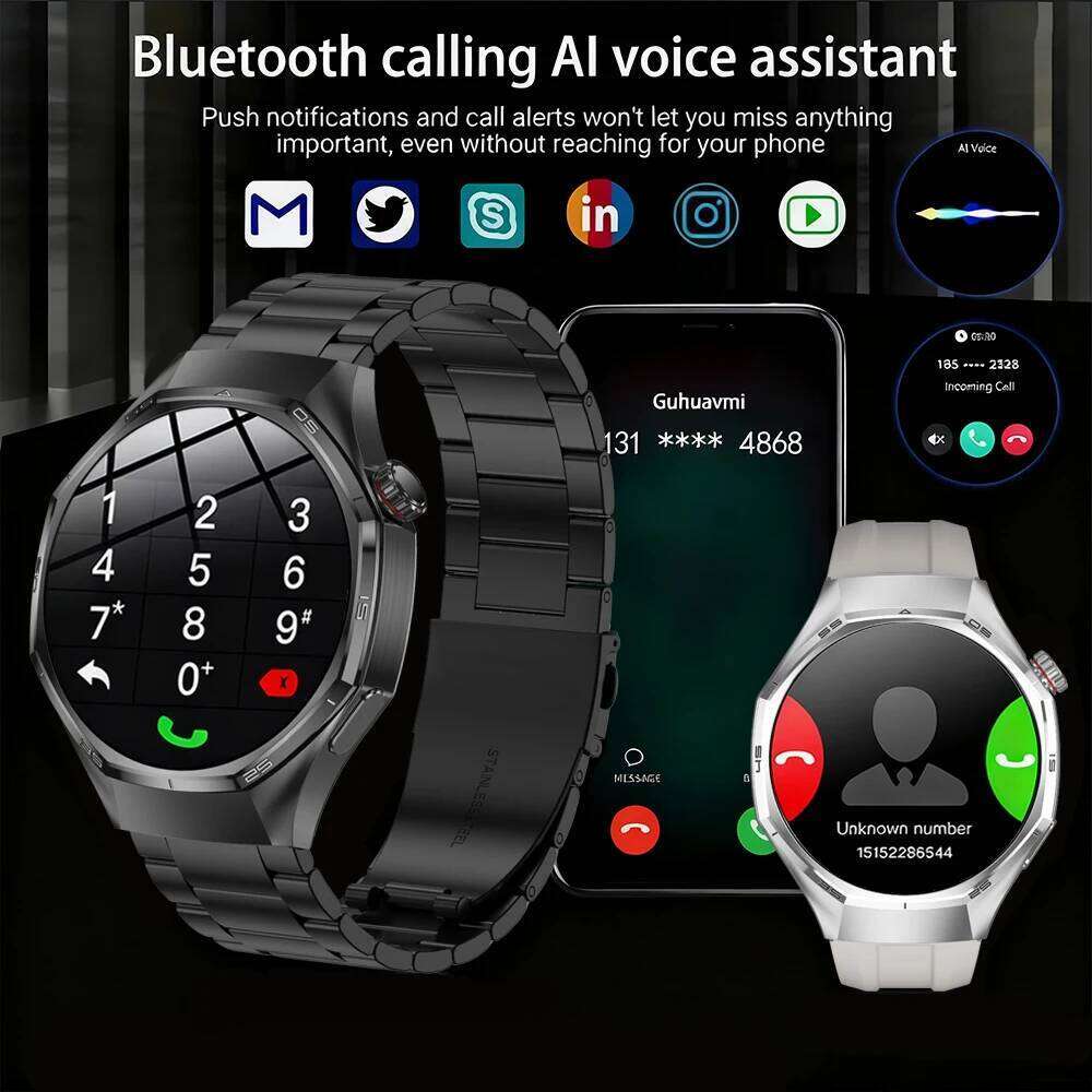 2025 New GT6 Pro Smart Watch HD AMOLED Screen NFC GPS Tracker Bluetooth Call Waterproof Sports Health Smartwatch Men Women X260128