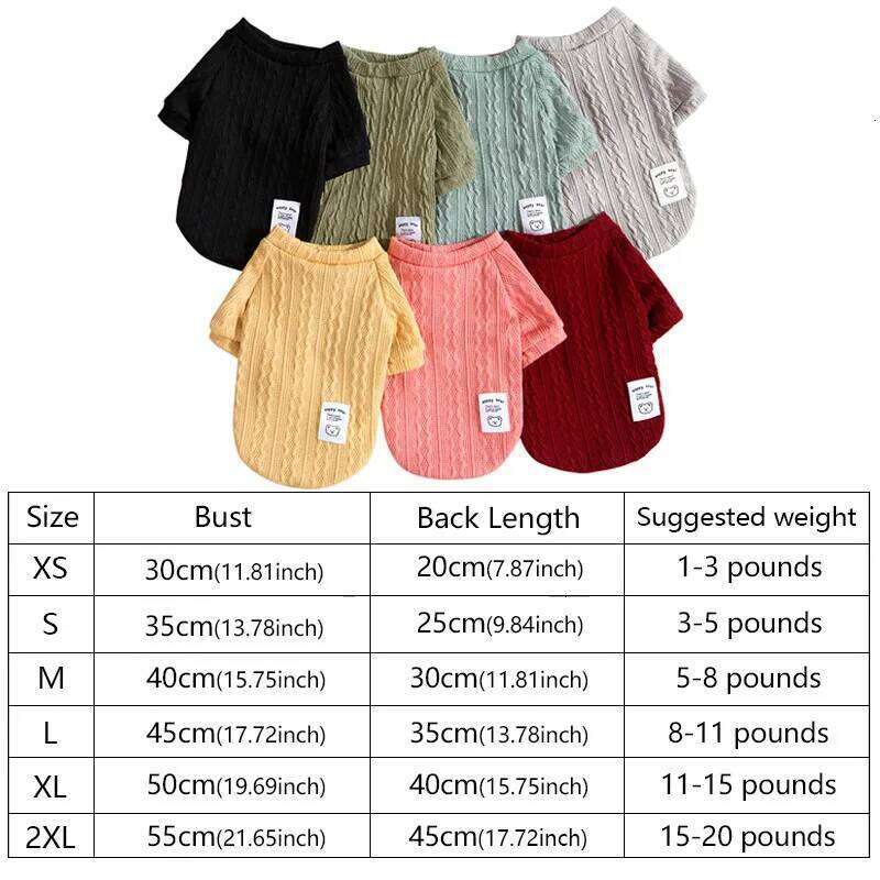 Classic Puppy Dog Knitting Sweater Winter Warm Clothes for Small Dogs Cats Vest Pet Clothing Apparel French Bulldog Costume XJ260127