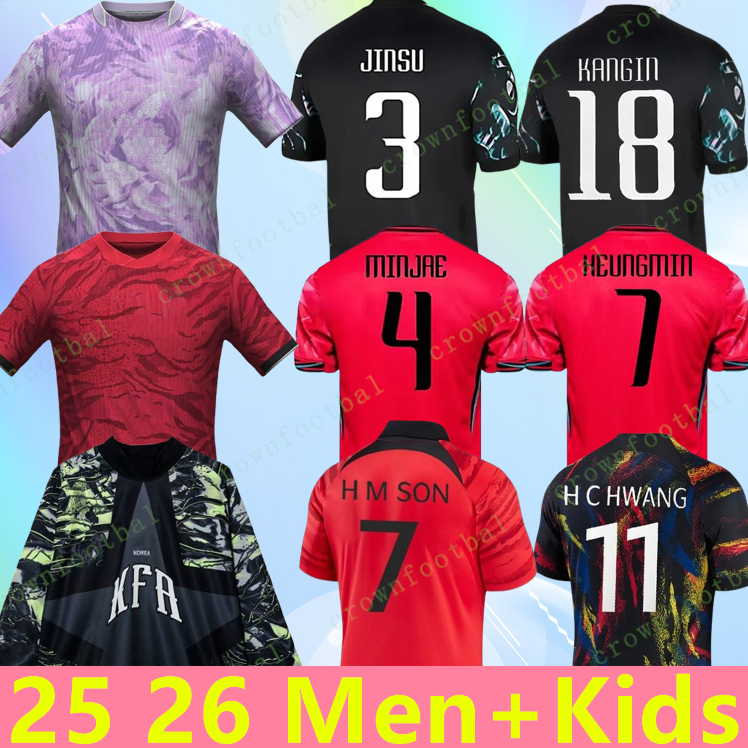 South Korea 26 27 soccer jerseys MEN KIDS KIT WOMEN H M SON JINSU MINJAE national team HWANG LEE 2026 2027 fans player version football shirts korea world cup 2026 jersey