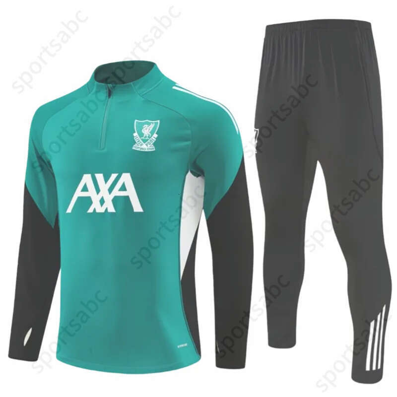 25 26 LFC football Long sleeved half pulled tracksuit 2026 WIRTZ men kids lIVeRpooL soccer training suit tracksuits kit survetement foot jogging kits 7ea
