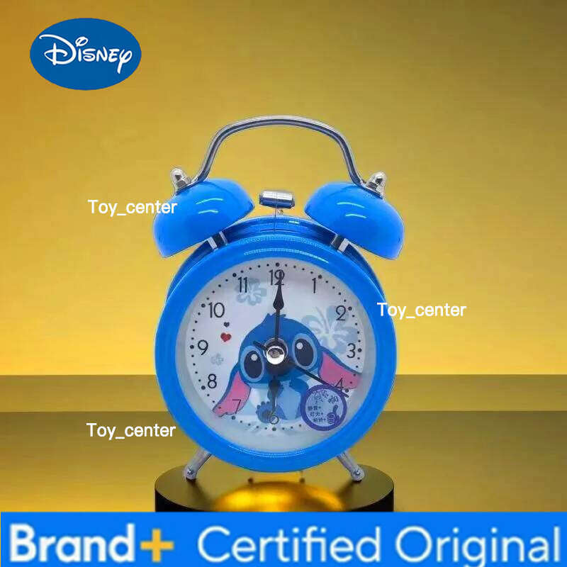 Disney Stitch 4 Inch Twin Bell Loud Metal Frame 3D Dial with Backlight Battery Operate Des Alarm Clock Decoration H2601281
