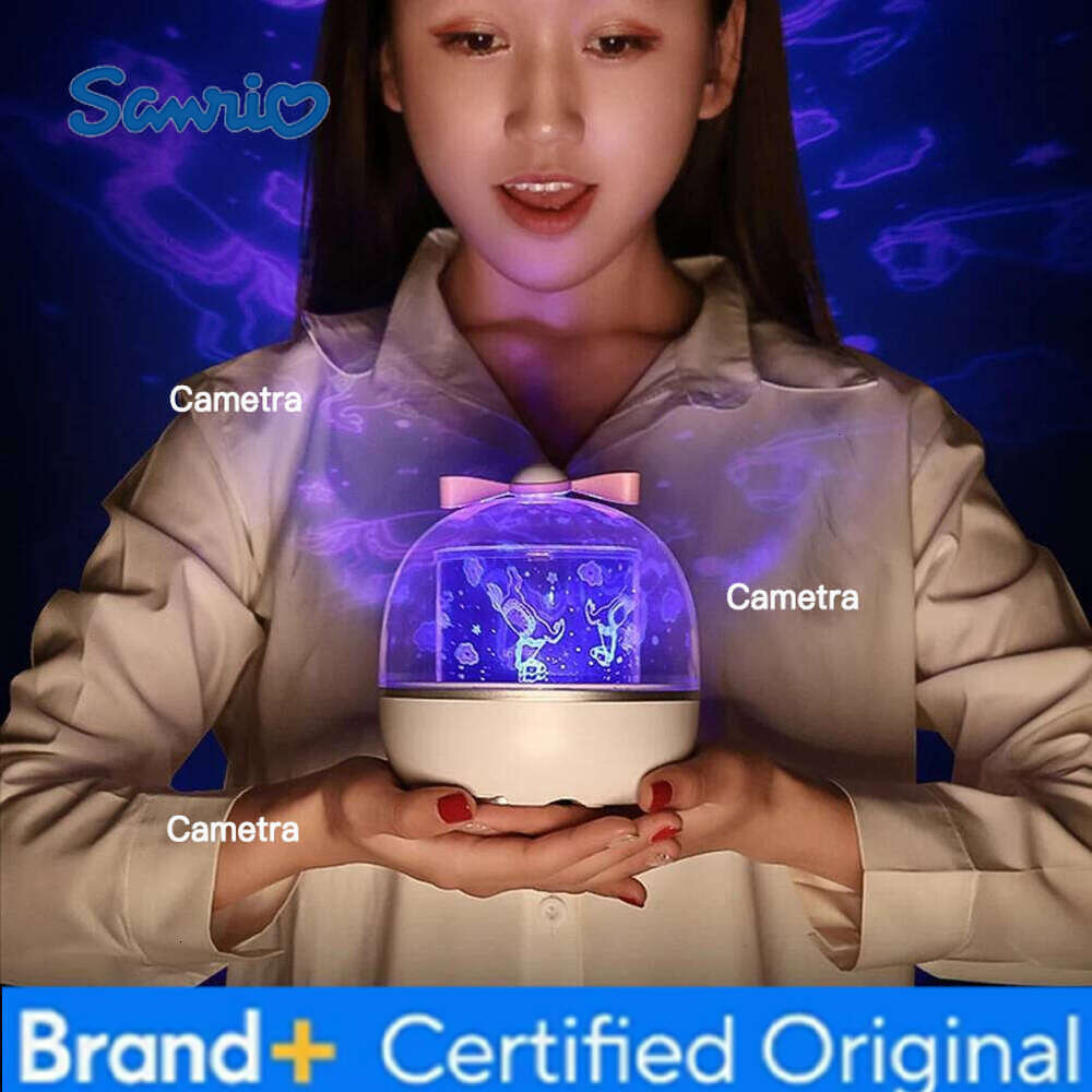 Sanrio Colorful LED Projector Night Lamp White Twilight Kids Room Romantic Mood 6 Films Portable Small Size Starlight Display H260128