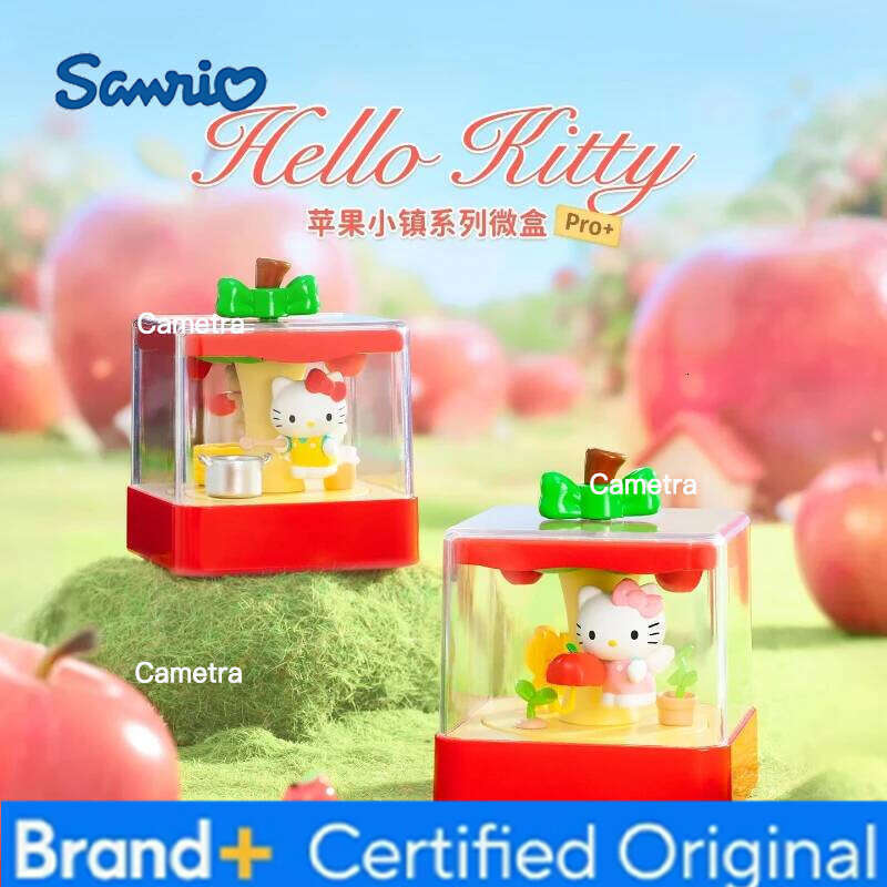 Sanrio Cartoon Trendy Apple Town Series Blind Box Figure Desktop Ornaments Cute Hellokitty Peripheral Toys Decoration Gifts H2601281
