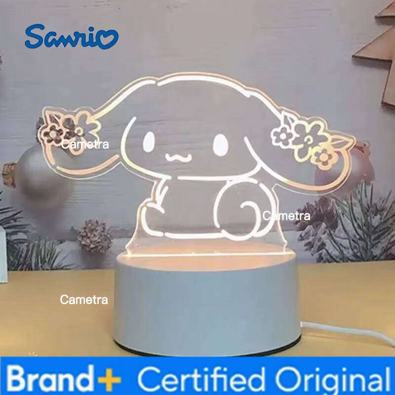 Sanrio Hello Kitty Cinnamoroll cartoon bedside decoration night light bestie new creative birthday gift for girls student dormitory bed H260128