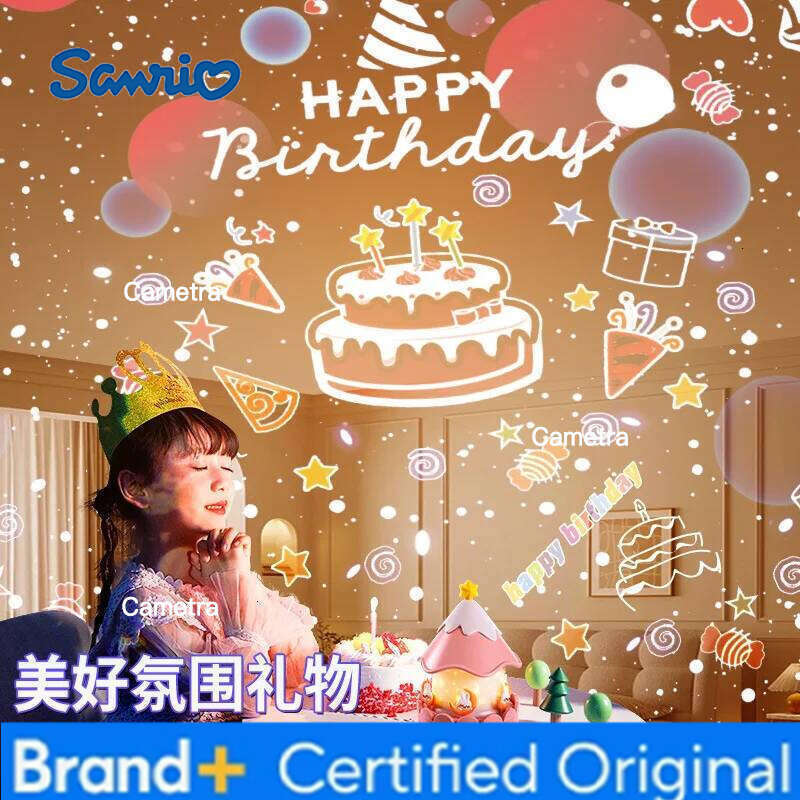 Sanrio Creative Star Ambient Gift Music Box Children's Night Light Girls Carousel Projection H2601281