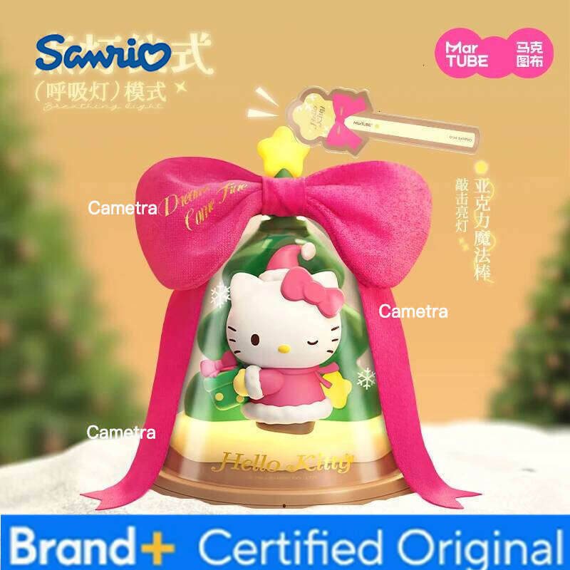 Sanrio Martube New Hello Kitty Christmas Tree Luminous Toy Ornaments Kawaii Hellokitty Girls Bedroom Atmosphere Lamp Gifts H2601281