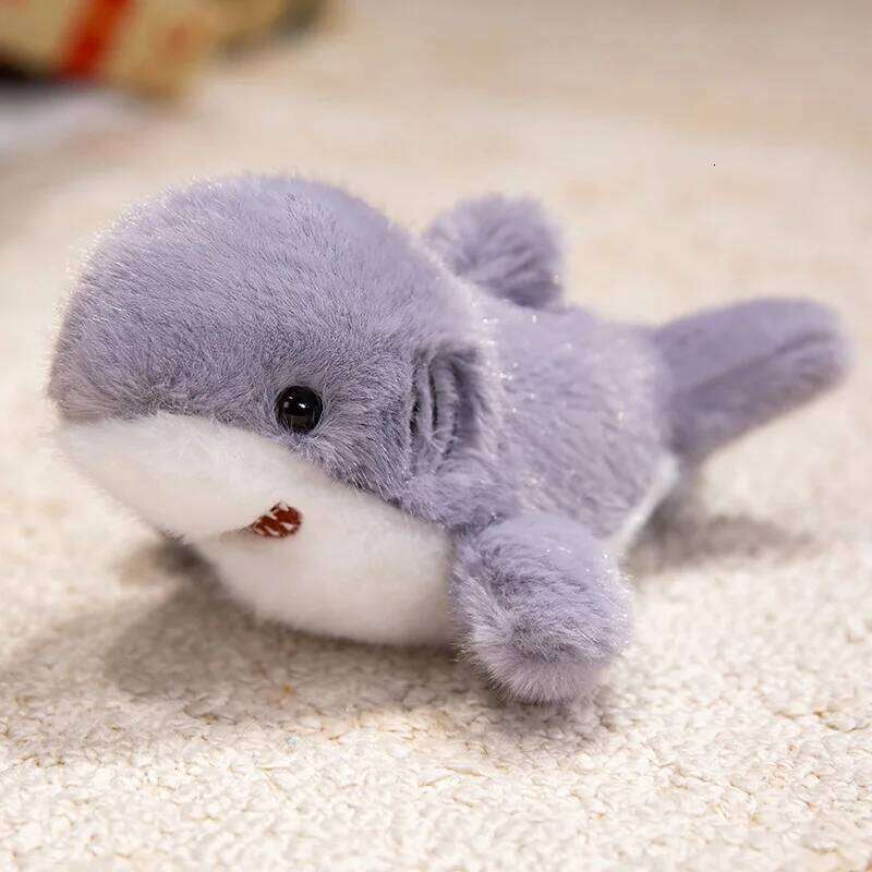 Kawaii Sea Family Plush Toys Soft Fluffy Seal Doll Cute Shark Desktop Pets Plushie Walrus Office Companion Lovely Children Gift Y260128