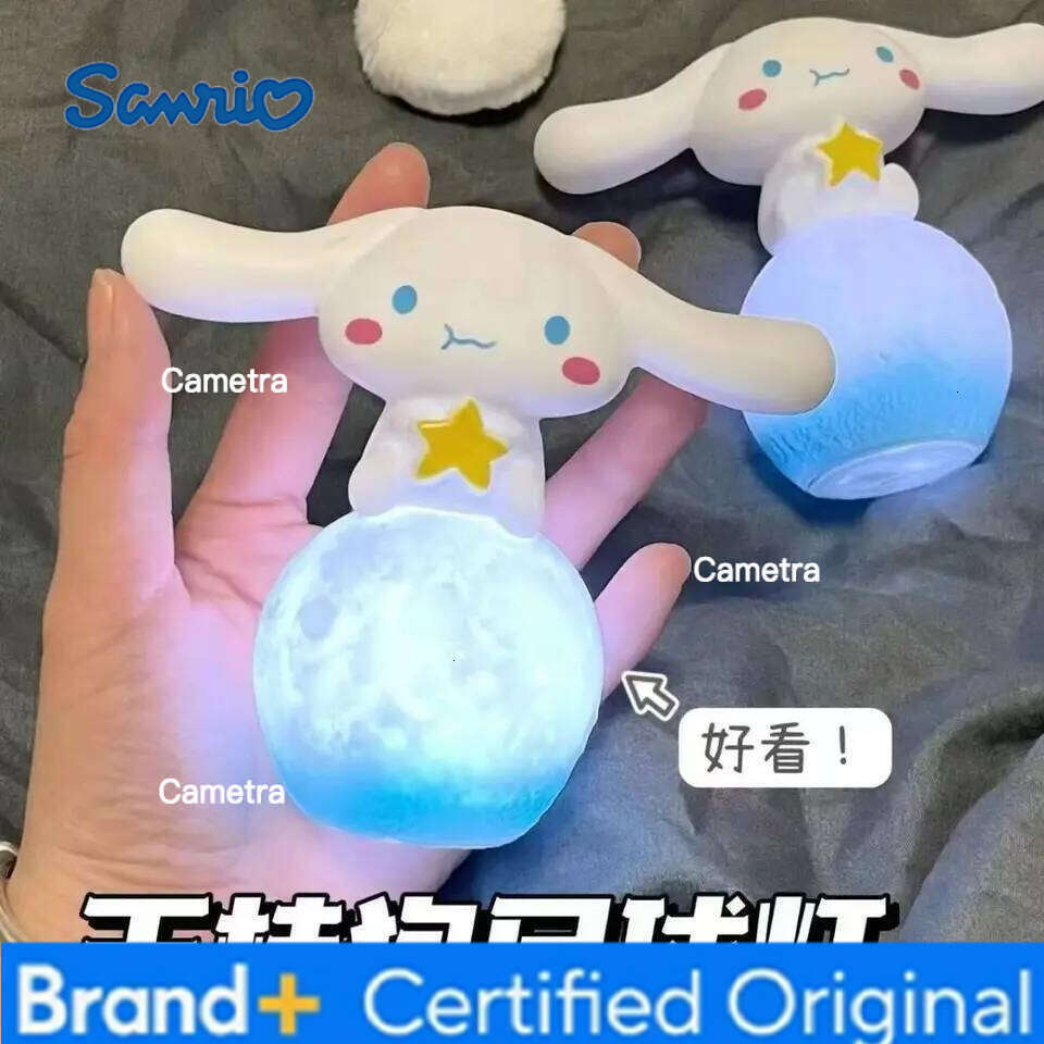Sanrio Anime Hello Kitty Kuromi Cinnamoroll Night Light Melody Glowing Toy Bedside Lamp Kawaii Cute Kid Birthday Gifts H260128
