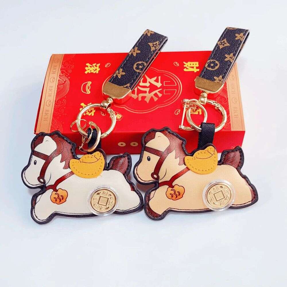 New Of The Series Fortune Horse Keychain Bag Pendant Zodiac Year Ornament Couple Creative Gift