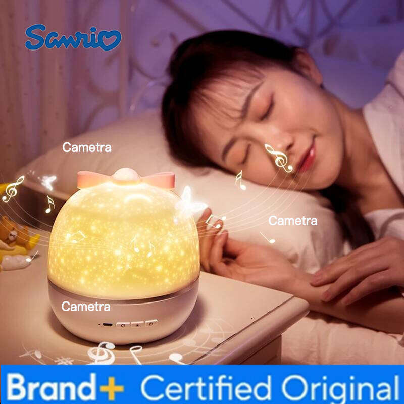 Sanrio Music Night With BT Speaker ReChargeable Universe Starry Sky Rotate LED Lamp Star Projector Light Kids Baby Gift H260128
