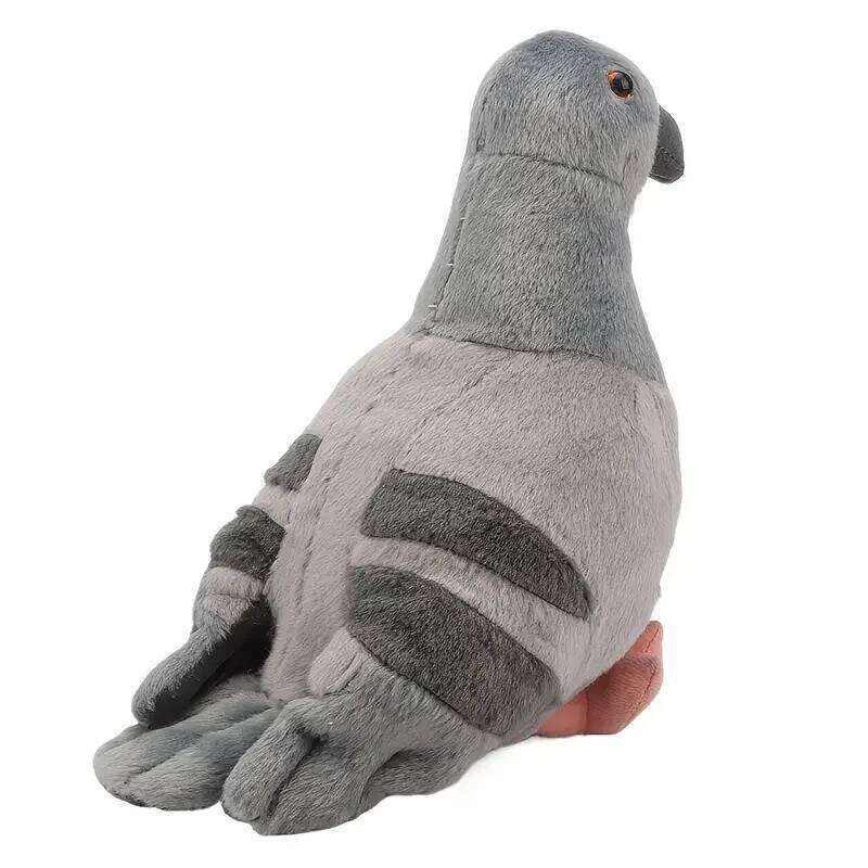 Kawaii Simulated Gray Pigeon Toy Cute Soft Stuffed Animals Plush Dove Bird Doll Birthday Halloween Gift Bing Bong for Kids Y260128