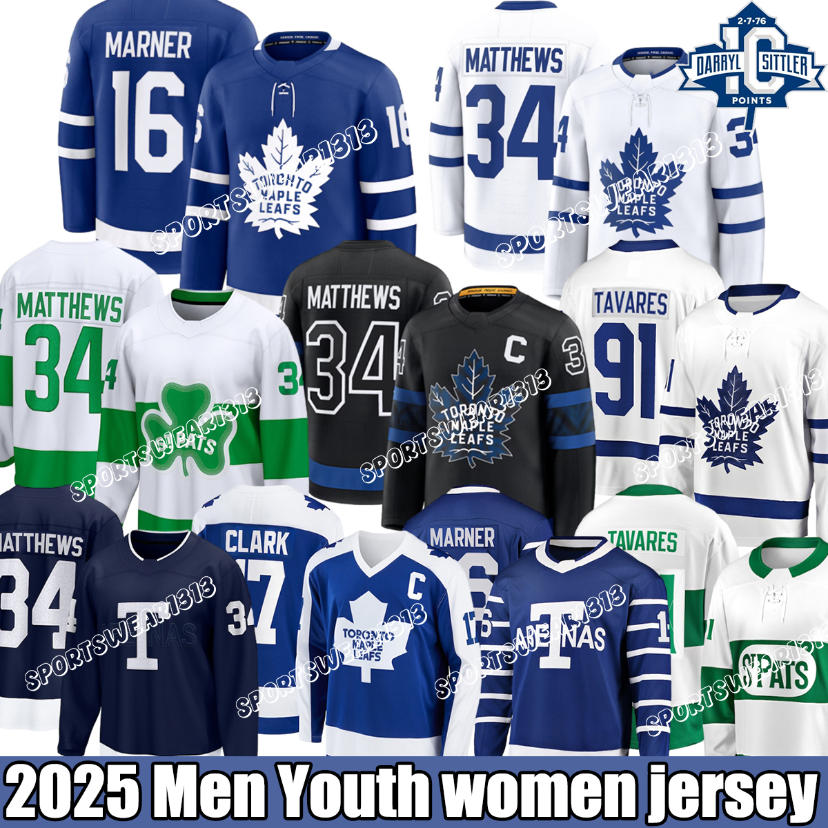 Torontos Maple Leafs Jersey Hockey Jerseys #34 Auston Matthews Jersey Toronto 16 Mitch Marner #88 William Nylander John Tavares Max Domi jerseys