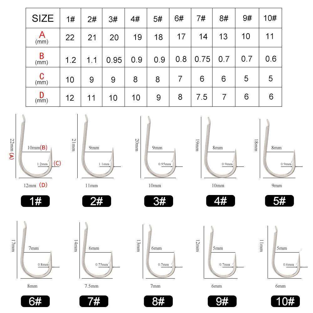 FTK Flatted Round Bent Hooks 100pcs/lot Size1#-Size10# Hook High Carbon Steel Fishhook For Fishing Z260128