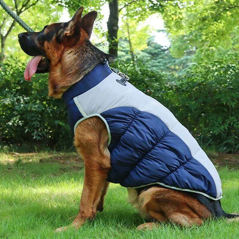 Winter Coat With Reflective Strip For Pet Hoodie Puppy Cold Jacket Waterproof Windproof Thick Dog Padded Vest XL-6XL XJ260127