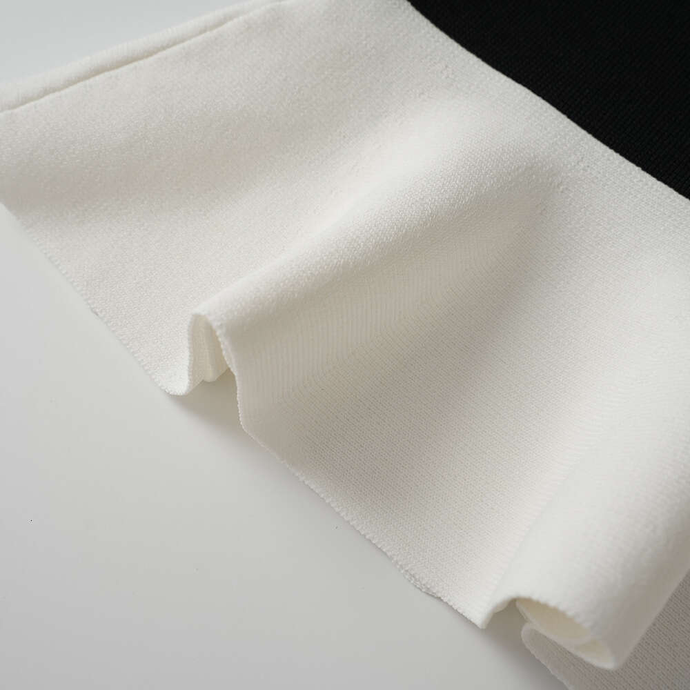 Designer Style Women's Sleeveless 2026 Summer New Elegant High Waist Ruffle Knitted Patch Dress