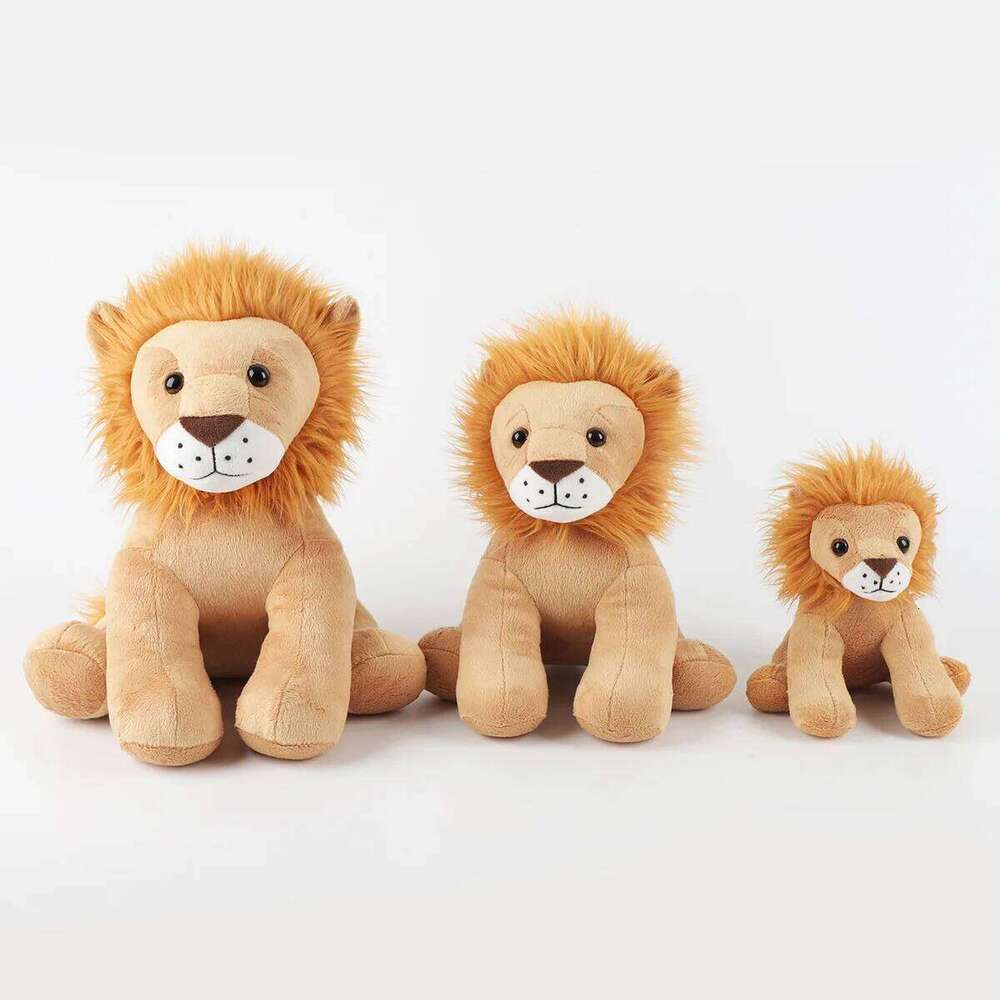 17cm/25cm/30cm Super Soft Cute Lion Plush Toy Fluffy Stuffed Animal for Kids Hugging Pillow Cartoon Birthday Gifts Home Decor Y260128