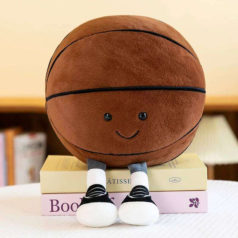 1pc 25cm/9.84in Soccer Foot Basketball Man Plush Doll Toy Boys Pillow Birthday Gift Y260128