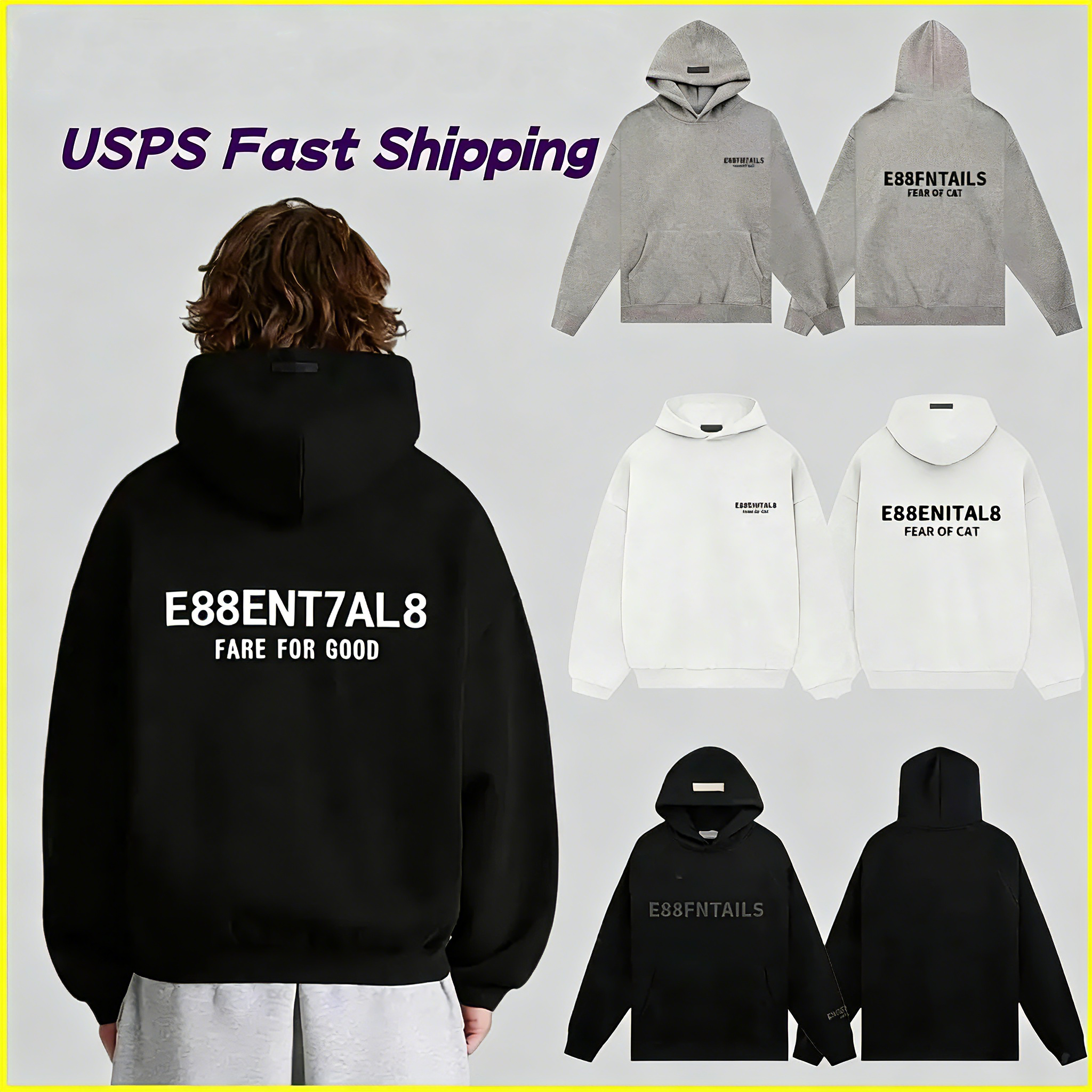 esseentialss hoodie men designer mens hoodie sillicon letters tracksuit hoodie mens sweatshirts sweatpants designer hoodie casual long sleeve