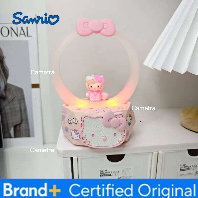 Sanrio Kawaii HelloKitty Night Light with Bluetooth Audio Function Anime Student Dormitory Desk Lamp Music Playback Multi Color Grading H260128
