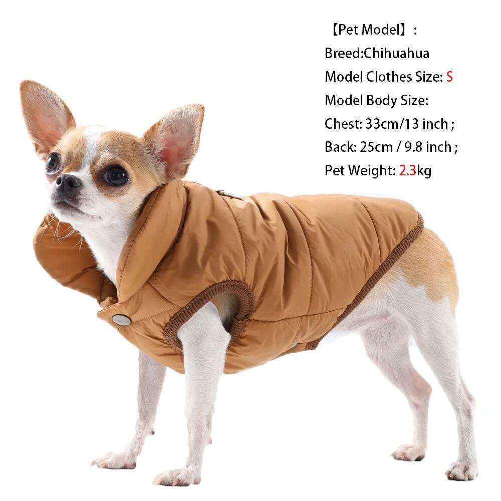 Thicken Fleece Dog Jacket Winter Warm Puppy Coat With D-ring Outdoor Waterproof Pet Outfits For Small Medium Dogs Chihuahua XJ260127