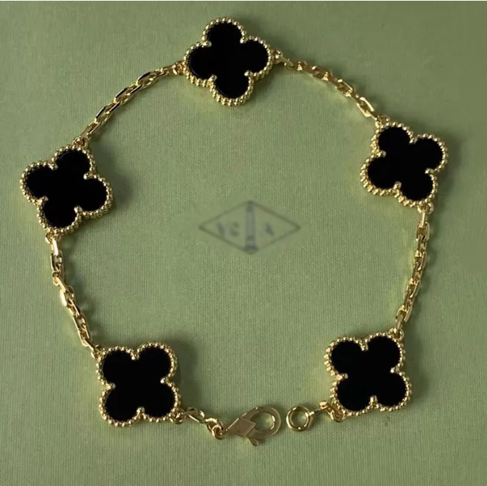 Classic Fashion Lucky Four-Leaf Clover Bracelet Designer Brand Bracelet 18K Gold Luxury Ladies' Bracelet Mother-of-Pearl Bracelet