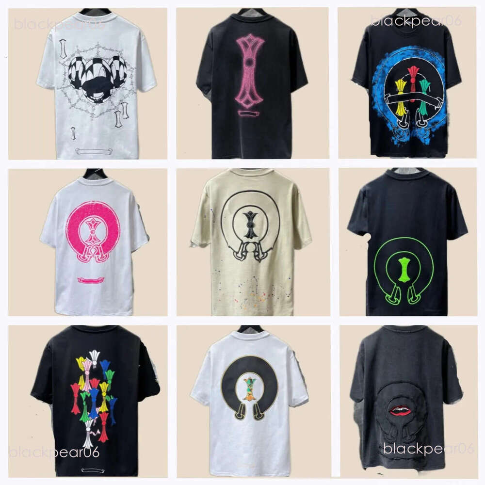 chromelys heart shirt Desiner T shirts men Luxury t shirt Men Loose Tshirts Cotton Letter Printed Black tshirt High Quality Streetwear women Short Sleeve 6d1
