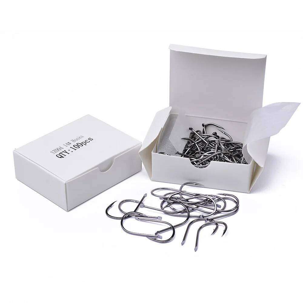 Barbed Fishhooks 3#-15# High Carbon Steel Flat Carp Fishing Hook Single Jigging Accessories Tackle 200pcs Soft Lures Hooks Z260128