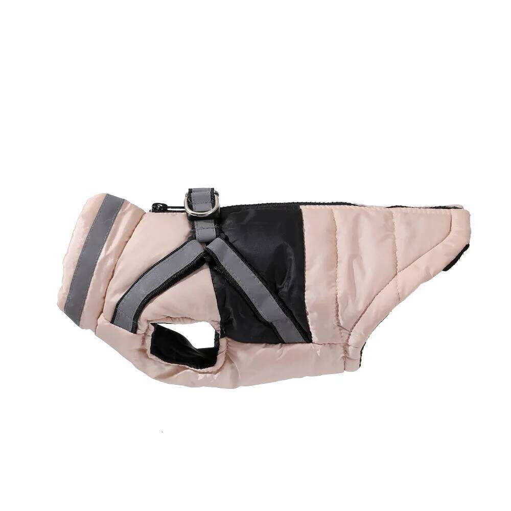 Pet dog clothes, autumn and winter clothing with traction loop, chest back vest, thickened warm jacket XJ260127