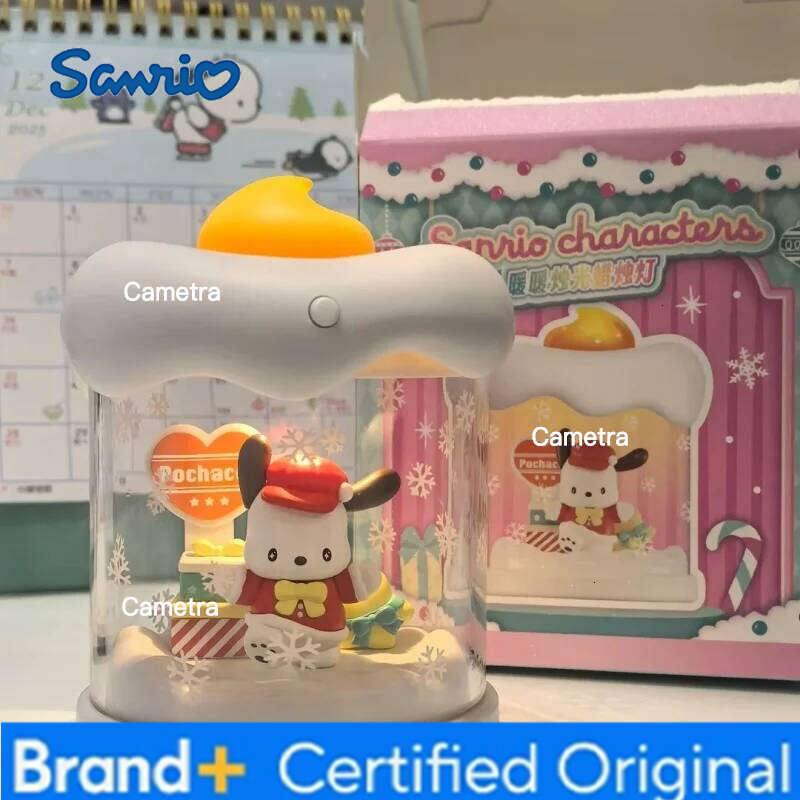Sanrio Christmas Kuromi Hellokitty Pompompurin Family Winter Candle Light Ornaments Nightlight Blind Box Girl Gift Toys H2601281