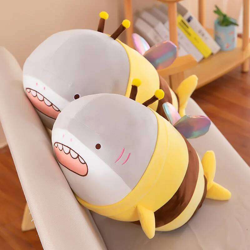 Explosion bee cute shark pillow creative combination plush toys Y260128