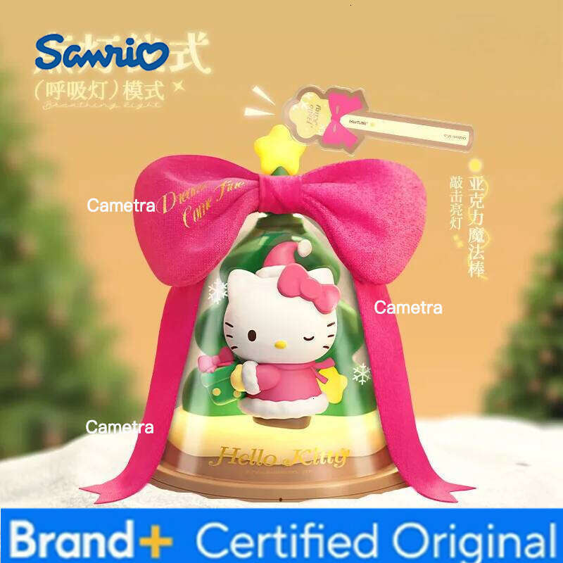 Sanrio Genuine Hello Kitty Christmas Tree Luminous Ornament - Kawaii Atmosphere Lamp, New Martube Girls Bedroom Decor Gift H260128