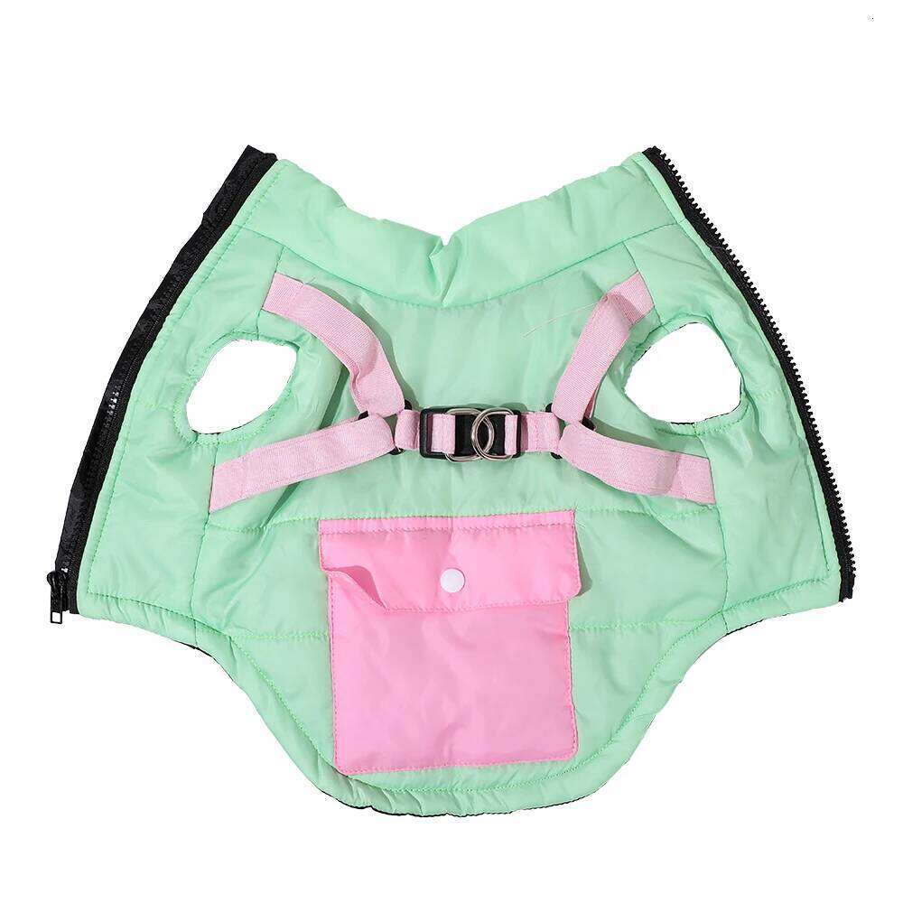 Puppy Clothes with Harness Winter Warm Dog Jacket for Small Medium Dogs Cats Apparel Chihuahua French Bulldog Pug Pet Costume XJ260127