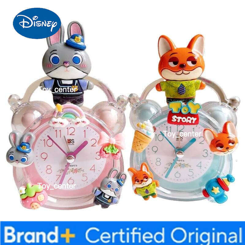 Disney Anime Zootopia 2 Judy Nick Student Alarm Get Up Children Bedroom Desk Clock New Style Desktop Decorations Cartoon H260128
