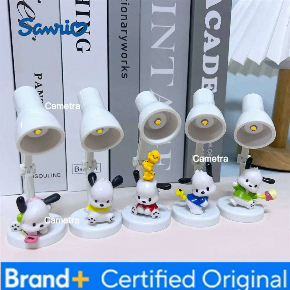 Sanrio Cartoon Mini Small Desk lamp Cinnamoroll Kuromi Melody Action Model Toys LED Desktop Decoration Birthday Gift H260128