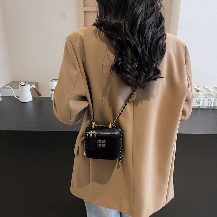 Korean Niche Ins Mini Small New Fashion Matte Box Trendy Chain Shoulder Crossbody Bag